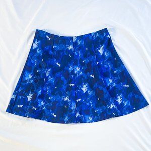 Forever 21 Flirty Blue Brushstroke Watercolor Mini Skirt Size Small